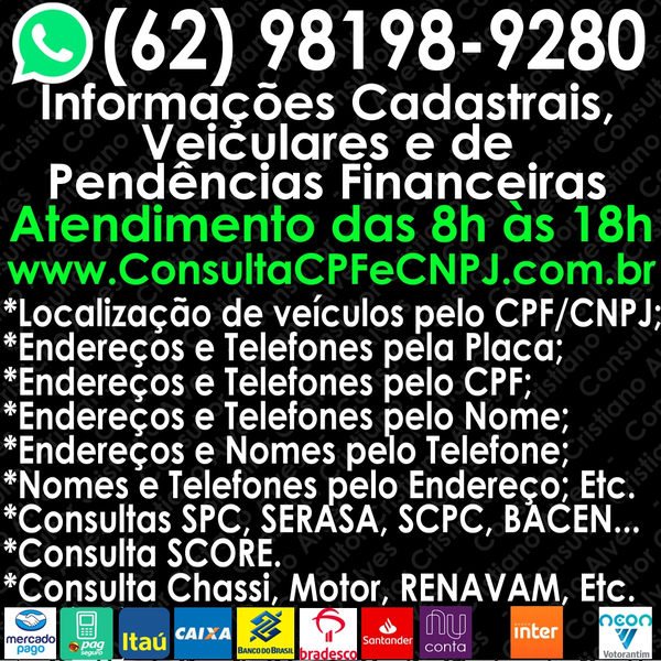 Foto da capa de Cristiano Alves - Consultor de Informações Cadastrais - Localização de Veículos e Pessoas Via CPF, CNPJ, Placa, Telefone, PIX
